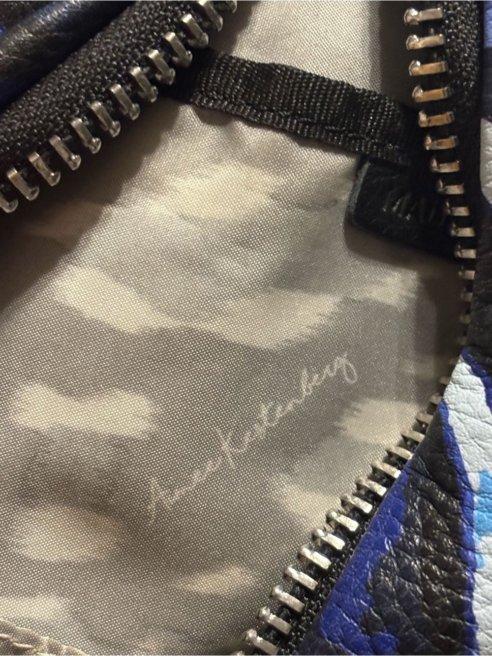 Aimee Kestenberg Blue and Black Zebra Print Leather CrossbodyTamitha - Picture 6 of 16